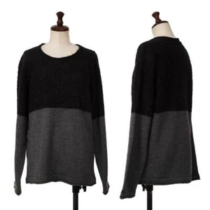ISSEY MIYAKE HaaT Switching Bicolor Knit Sweater Size M(K-139761) - Picture 1 of 12