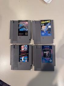 Lot 4 Nintendo NES Games Tiger-Heli Section Z Star Force Super Mario Duck Hunt