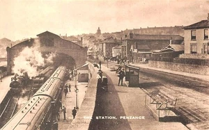 Early PENZANCE Railway Station Cornwall Postcard - Picture 1 of 2