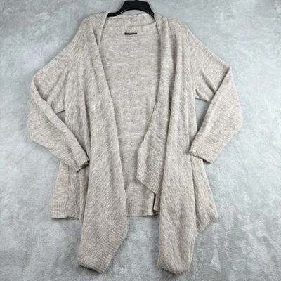 Cárdigan Eileen Fisher 3X Beige Neutro Bebé Lana Alpaca Frente Abierto Drapeado Foto 1 de 4