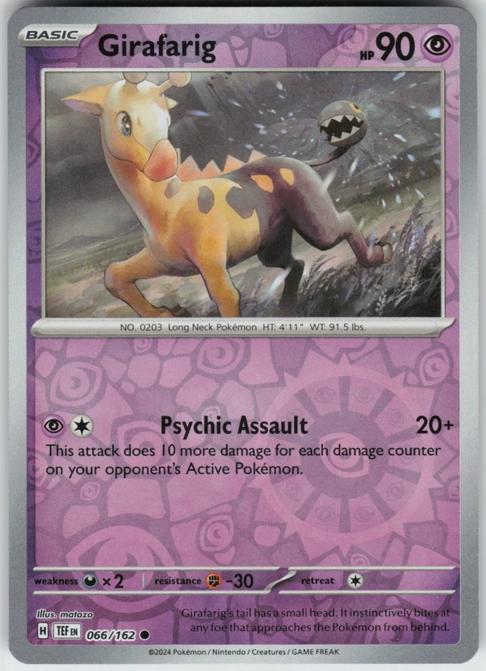 Reverse Holo Girafarig 066/162 Common SV05: Temporal Forces NM - Image 1 of 1
