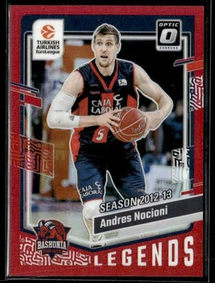 L53,406 - 2023-24 Donruss Optic EuroLeague Red #179 Andres Nocioni LEG /99 - Image 1 of 2