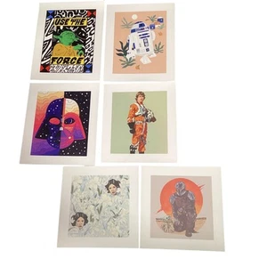 Society6 Set of 6 Mini Art Prints Star Wars themed all New - Picture 1 of 10