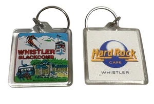 Whistler Keychains Set of 2 Hard Rock Cafe Whistler Blackcomb Souvenir - Picture 1 of 5