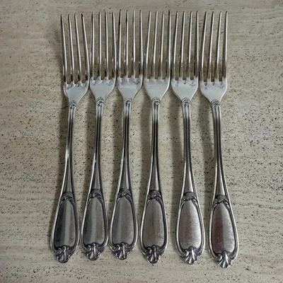 Conjunto de 6 garfos folheados a prata vintage Ercuis 60 - Imagem 1 de 4
