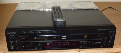 Sony RCD-W500C CD Recorder 2 Tray Player w/Remote  Dual Deck w/ 5 Disc Changer - Image 1 of 4