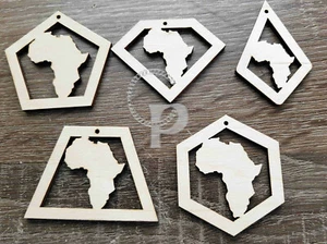 10 x Pendientes de madera lisa África formas geométricas joyería artesanía recortes de madera - Imagen 1 de 7