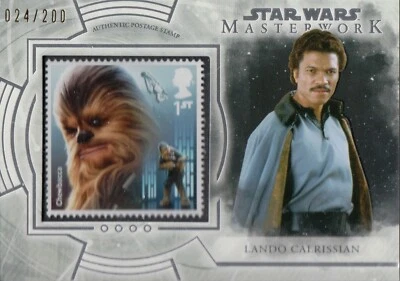 Star Wars Masterwork 2018, Lando Calrissian (Chew) Stamp Relic Card S-CL #24/200 - Image 1 of 2