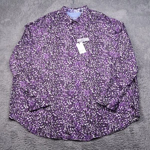Robert Graham Shirt Mens 4XLT Purple Barletta Flip Cuff Button Up Stretch NWT - Picture 1 of 13