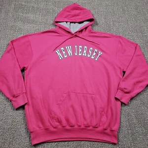 New Jersey Hoodie Mens XL Pink Pullover Unisex - Picture 1 of 8