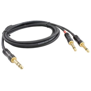 Blastking 25” Single 1/4" Balanced to Dual 1/4" Interconnect OFC Cable - Picture 1 of 3