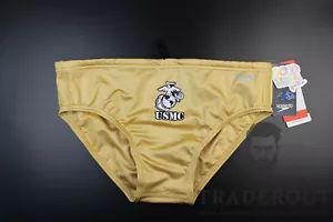 H.E.Arts Logo Masculino Estampado Personalizado en Speedo Hombres Dorado Traje de Baño Calzoncillo de Natación - Imagen 1 de 6