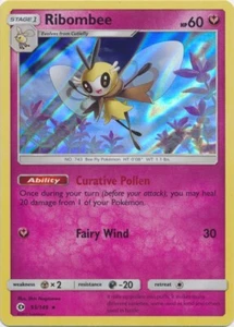 Ribombee 93/149 Holo Sun & Moon Pokemon Card NM - Picture 1 of 1