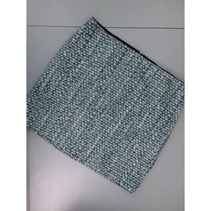 White House Black Market Damenrock 10 türkis creme Tweed A-Linie Business Freizeit - Bild 1 von 5