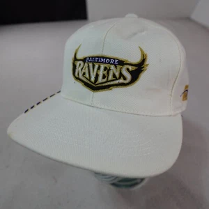 Vintage Baltimore Ravens Sports Specialties Hat Snapback White Plain Logo Cap - Picture 1 of 20