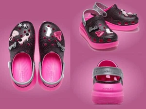 Crocs X Barbie The Movie Crush Clog Black Bright Pink Women’s Size 7 Sold Out - Bild 1 von 14