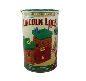 Vintage Lincoln Logs Frontier Fort Set Wooden Logs Classic Building Toy 2001 - Picture 1 of 5