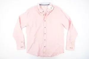 CAMISA ORIGINAL RESISTENTE A LA INTEMPERIE VINTAGE ROSA GRANDE MEZCLA DE LINO BOTÓN FRONTAL PARA HOMBRE - Imagen 1 de 8