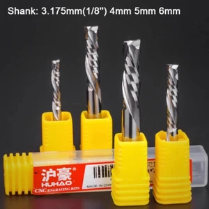 3.175/4/5/6mm Shank Carbide 2 Flutes Compression Milling Cutter DOWN Cut Spiral - Picture 1 of 11