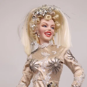 Franklin Heirloom Doll Gold Dress Marilyn Monroe - Picture 1 of 7