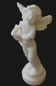 Vintage A Santini Italy sculpture 5 1/2" cherub girl with basket - Picture 1 of 7