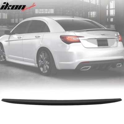Fits 11-14 Chrysler 200 4Dr Flush Mount OE Style Matte Black Trunk Spoiler - Image 1 of 4