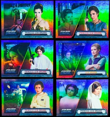 PRINCESS LEIA ORGANA SLAVE GIRL 2016 Star Wars Evolution Foil Cards 34 - 39 - Image 1 of 2