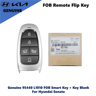 Genuine 95440 L1010 FOB Smart Key + Key Blank for Hyundai Sonata 2020-23 - Image 1 of 4
