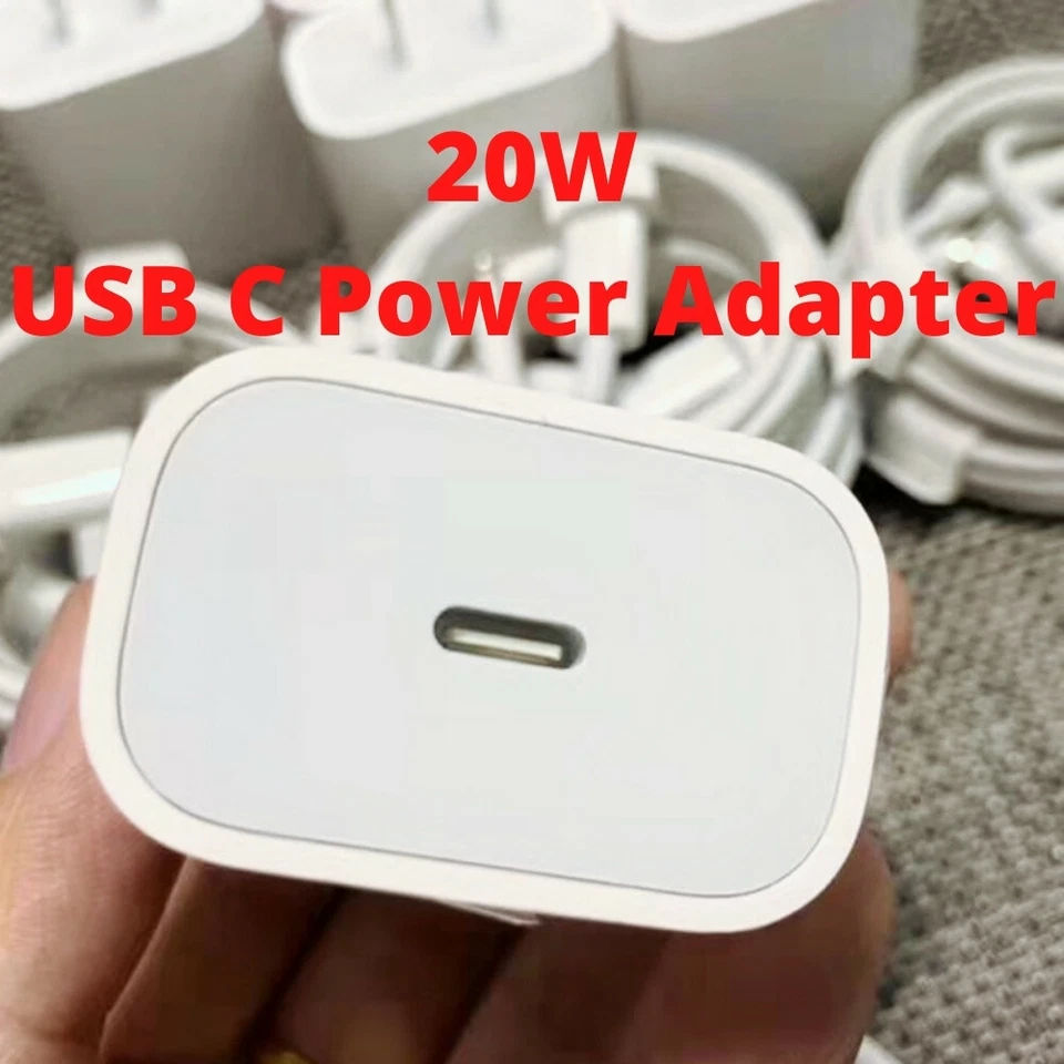 20W USB C Power Adapter Block Fast Charger For iPhone iPad Android Samsung Lot - Image 1 of 4