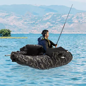 Oxford Tuch Angelboot Schlauchboot Angelboot mit Aufbewahrungstasche 286,6lbs - Bild 1 von 15