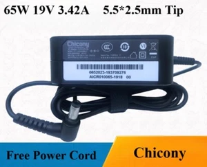 Original W19-065N1C Chicony 19V 3.42A 65W Laptop Charger 5.5*2.5mm Power Adapter - Picture 1 of 4