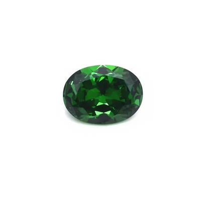 Emerald Oval Cut Gemstone Egg Shape Faceted Emerald Gem Medium Green Emerald - Image 1 of 4