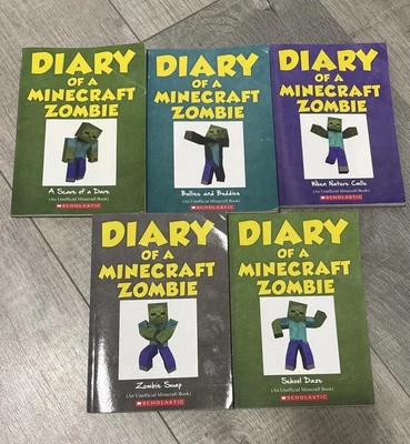 Diary of a Minecraft Zombie Books 1-5  Lot - Scholastic - Image 1 of 4