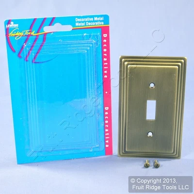 Leviton 1-Gang Brushed Brass Metal Switch Cover Wall Plate Switchplate 89601-STB - Image 1 of 4