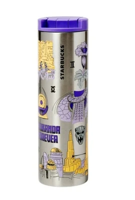 Vaso Starbucks de acero inoxidable 16 OZ serie Disney Wakanda Forever Been There Foto 1 de 4