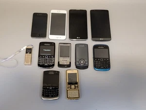 Job Lot Of 11 x Mobile Phones Incl. iPhone 4 & 6S, Ace A1, LG K7, Nokia 6500s-1 - Picture 1 of 14