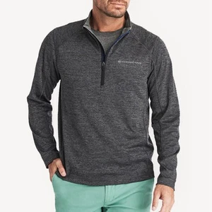 Vineyard Vines Sankaty Performance Half Zip Pullover Men Size XL Charcoal Gray - Picture 1 of 7