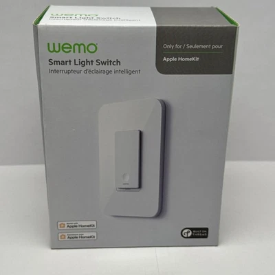 WEMO Wi-Fi Smart Light Switch Apple Home Kit White New Sealed - Image 1 of 4