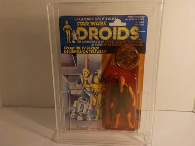 LS Star Wars Vintage 1985 Kenner Droids Thall Joben 12 dorsos tarjeta extranjera francesa Foto 1 de 4