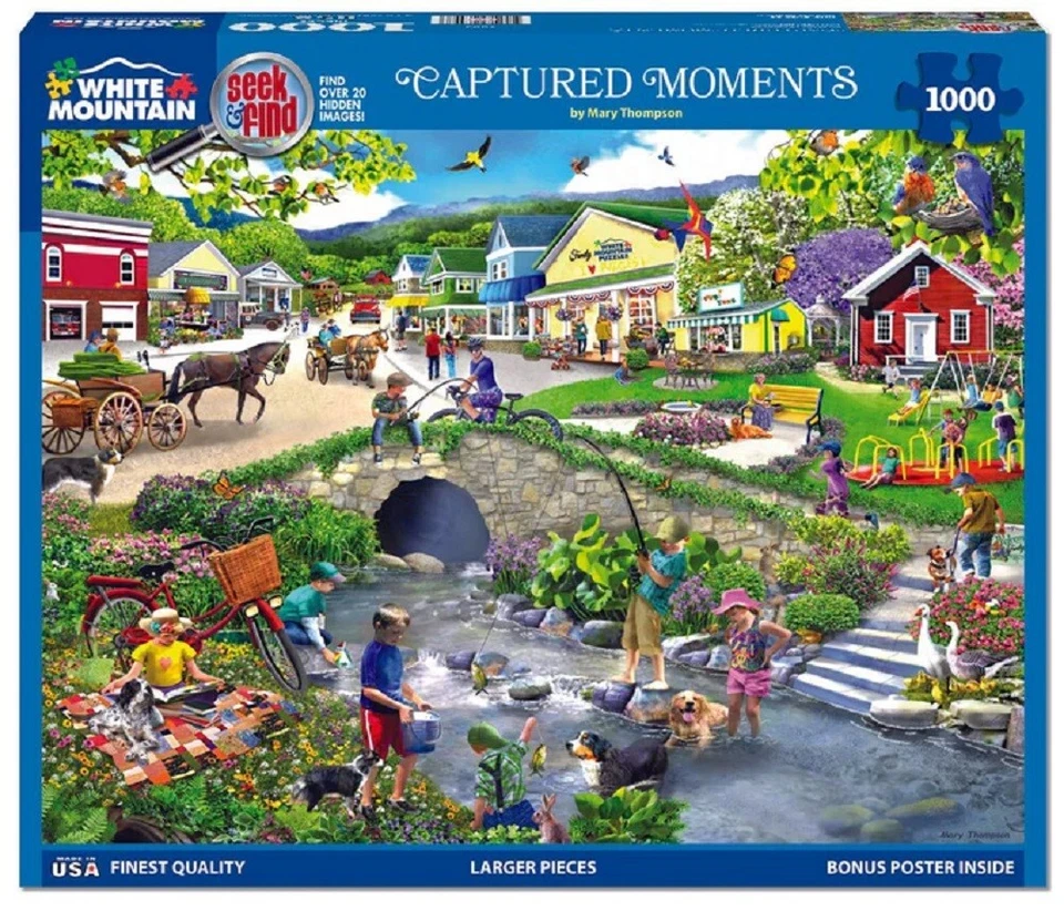 White Mountain 1000 Piece Jigsaw Puzzle - Seek & Find Captured Moments  - image 1 of 1