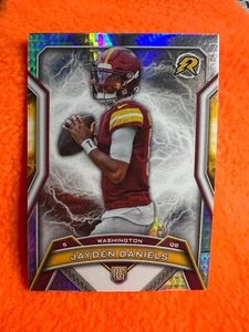 JAYDEN DANIELS 2024 2025 RESURGENCE FOOTBALL PRISM REFRACTOR #196 SP COMMANDERS - Picture 1 of 2
