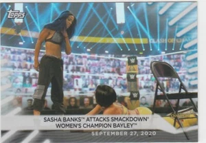 SASHA BANKS   2021 TOPPS WWE WOMEN'S DIVISION DIVISION WRESTLING- RAINBOW FOIL - - Picture 1 of 1