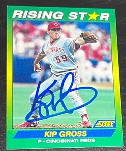 1992 Score Baseball Rising Stars #92 Kip Gross Autographed Card - Picture 1 of 2