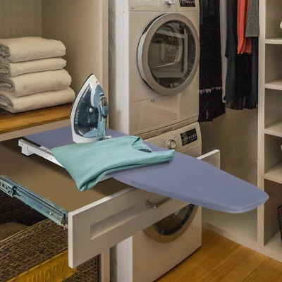 180° Rotation Retractable Ironing Board Closet Gray Folding Pull-Out Stow Away] - Image 1 of 4