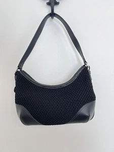 The Sak Shoulder Handbag Black With Pockets Purse Y2K 90's - Picture 1 of 13