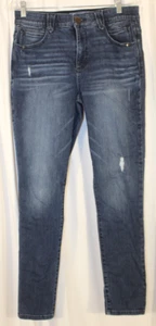 Democracy 'Ab'Solution Damenjeans Größe 8 hoher Bund Skinny Stretch Used-Look - Bild 1 von 6