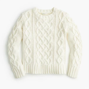 Boys Crewcuts J Crew 100% Cotton White/Cream Cable Knit Sweater Size 6/7 NWT - Picture 1 of 4