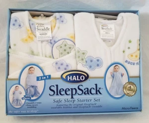 HALO SleepSack Safe Sleep Starter Kit Star & Moon Swaddle & Wearable Blanket NIP - Picture 1 of 11
