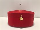 Christian Dior Parfums Red Silk Dune Keepsake Box Storage Oval 041