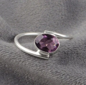 Amethyst Gemstone 925 Sterling Silver Ring Handmade Jewelry All Size For Gift - Picture 1 of 3